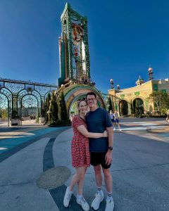 Grace and Will outside Epic, where he led How to Train Your Dragon. Dream team!